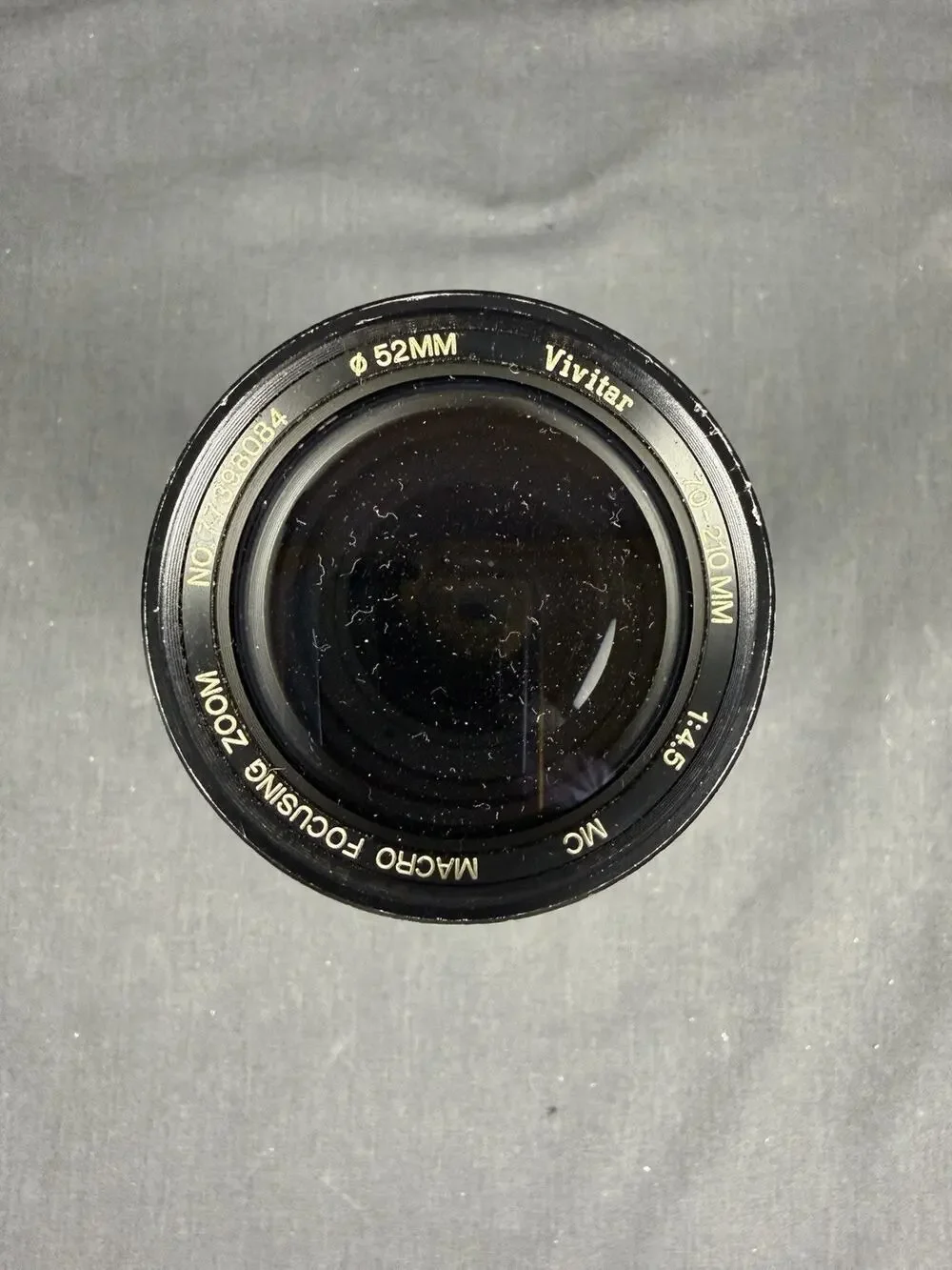 Vivitar 70-210 mm 1:4.5 Macro Focusing Zoom 52mm Lens S1 & Filter